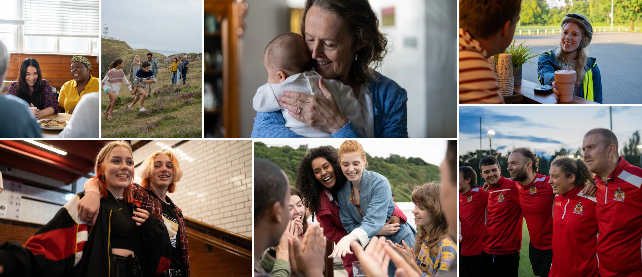 collage of people, communities