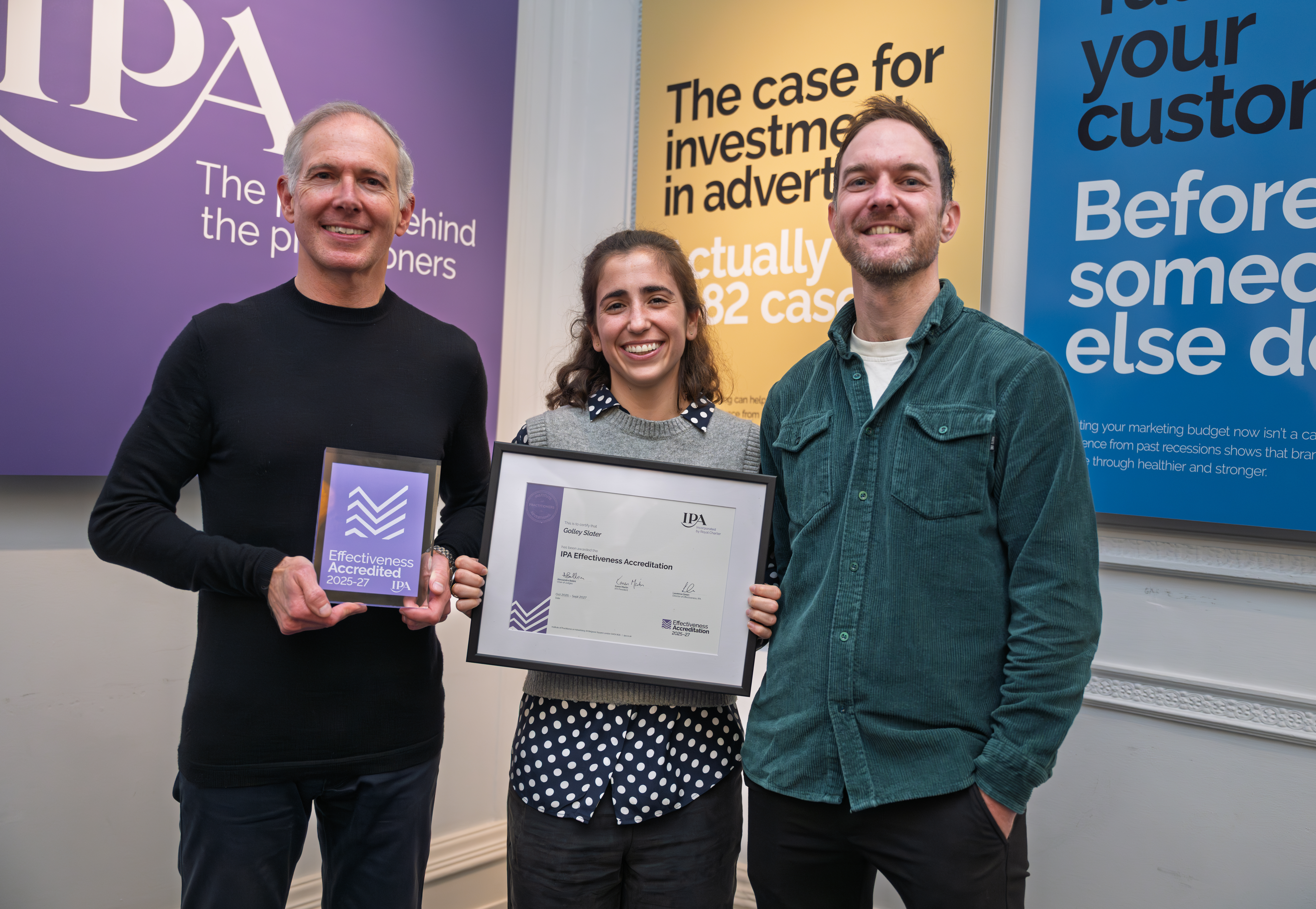 Members of the team receiving the IPA accreditation