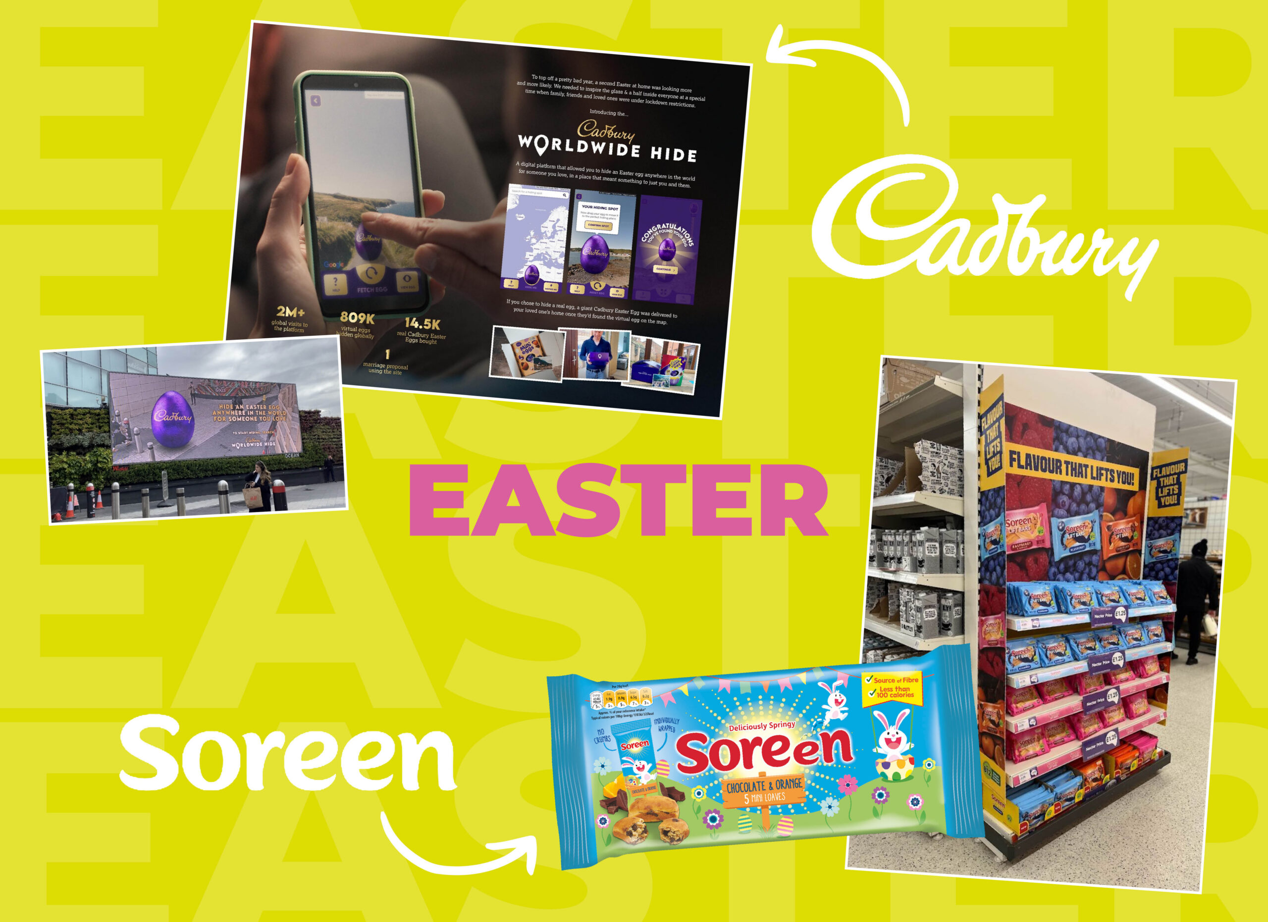 Cadbury Worldwide Hide promotion and Soreen POS