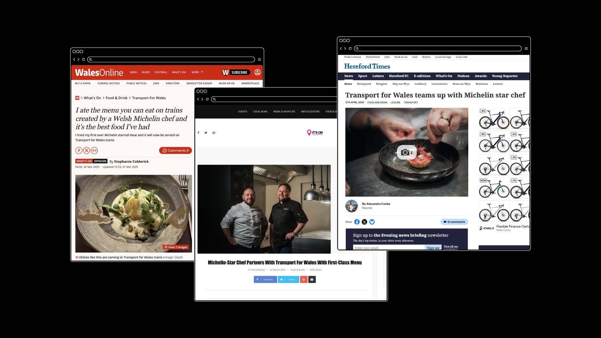 First Class PR campaign - images of PR and Social coverage