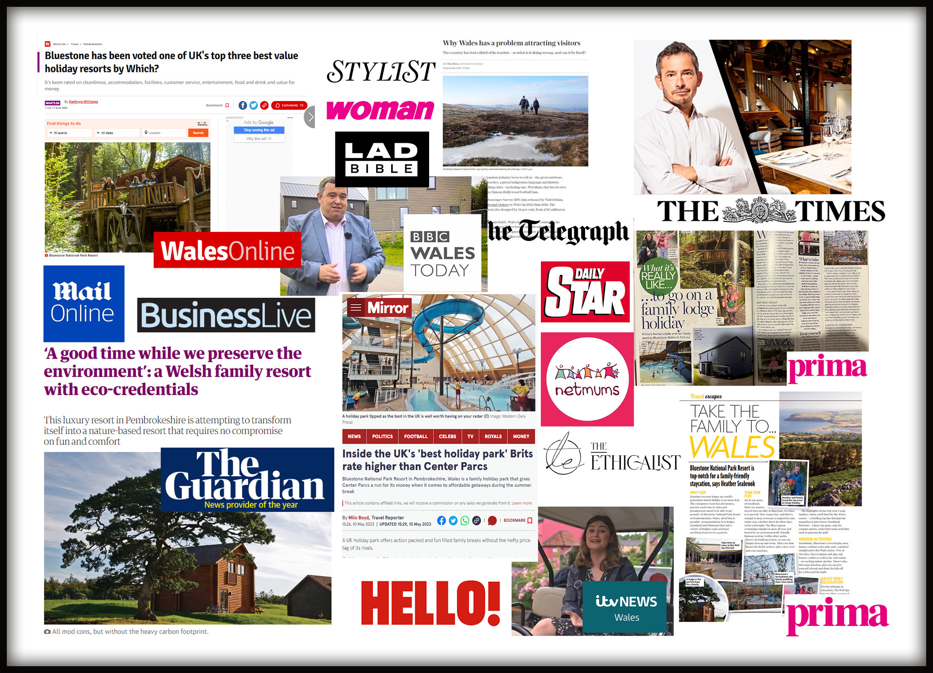 National and regional media coverage generated by Bluestone’s staycation PR campaign